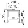 poele a bois buche 50 cm - dessin technique